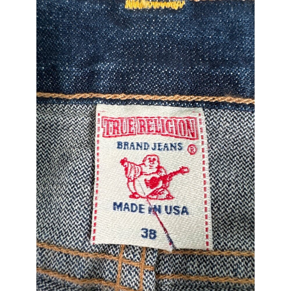 True Religion Mens 38 Bobby Blue Jeans 90s Y2K Buttons Casual Comfort Western - Picture 8 of 13